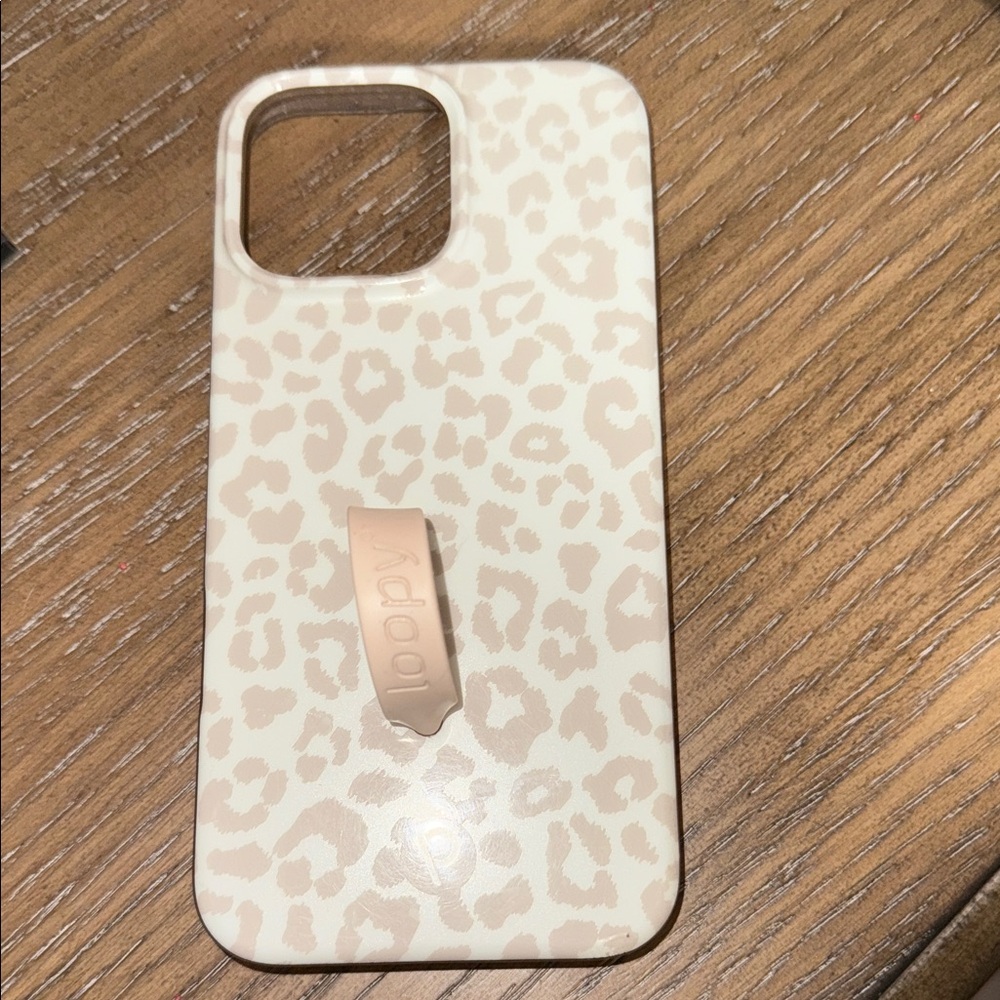 iPhone 16 pro max Loopy Case Beige Leopard Phone Case